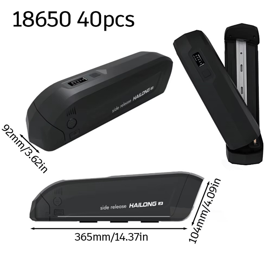 Hailong EBike Batteriegehäuse Box für 36V und 48V mit Halterung und 5-PIN Entlader, Schwarz, passend für bis zu 40 Stück 18650 Zellen - Bild 6