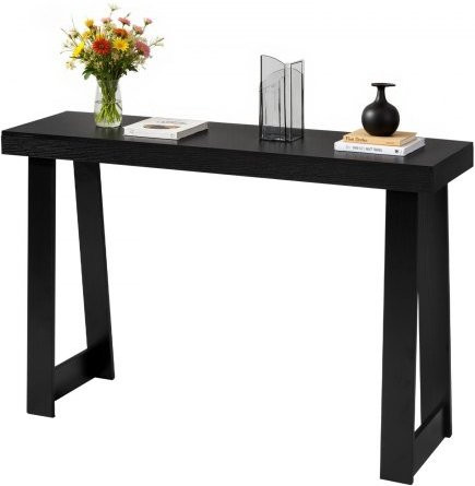 VEVOR Konsole Modern Minimalist in Schwarz, Rechteckiger Beistelltisch aus Mehrschichtplatten für Flur, Schlafzimmer und Wohnzimmer, B: 118 cm, T: 30,5 cm, H: 81 cm - Bild 1