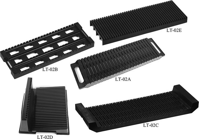 ZJMZYM Antistatisches PCB-Rack aus schwarzem Kunststoff, Stapelbarer L-förmiger Aufbewahrungsständer für elektronische Komponenten - Bild 1