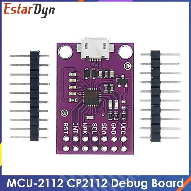 Estardyn CP2112 Debug-Board USB zu SMBus I2C Kommunikationsmodul 2.0 MicroUSB Evaluierungskit in Lila für CCS811 Sensormodule und DIY-Projekte - Bild 1