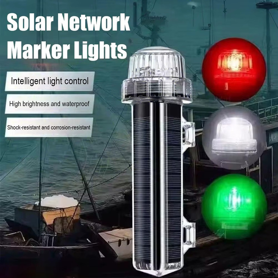 Solar-Stroboskop-Warnleuchte mit LED für Boot und Yacht, wasserdicht und korrosionsbeständig, 1800 mAh - Bild 2