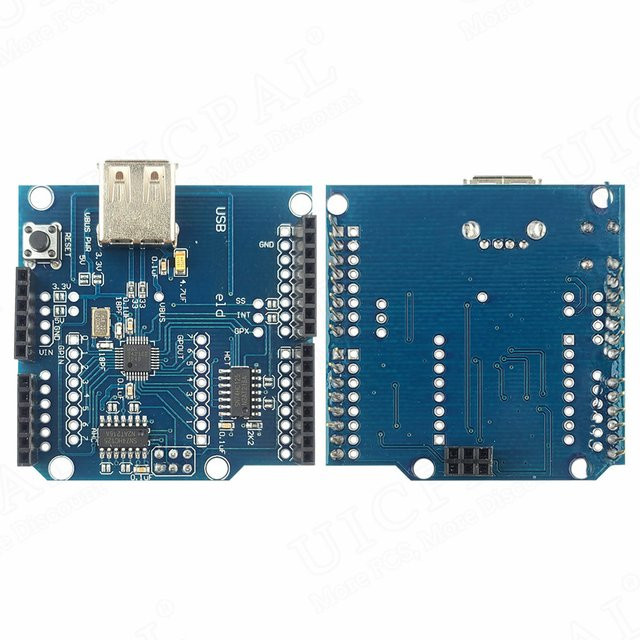 USB Host Shield 2.0 Erweiterungsmodul für Arduino und Google ADK mit Max3421 USB Debugging Development Board in Blau - Bild 1