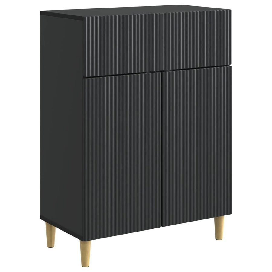 vidaXL Sideboard Schwarz im Vintage-Design aus Holzwerkstoff, B/T/H: 66 x 34,5 x 90 cm - Bild 2