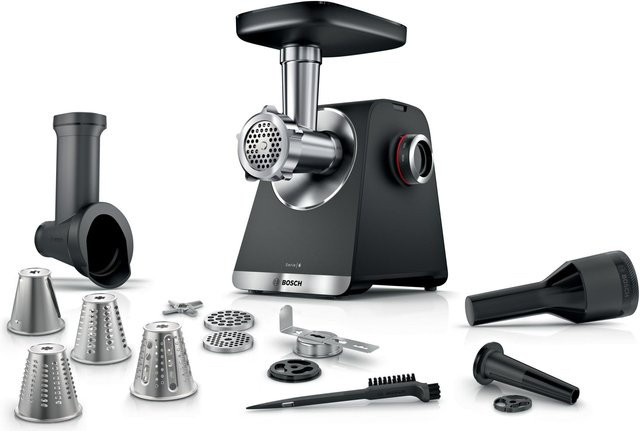 Bosch MultiPower Serie 6 Fleischwolf MFWS642B in Schwarz mit Wurstfüller und Edelstahlkomponenten - Bild 1