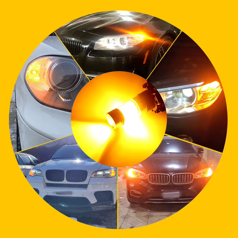 SAARMAT LED-Lampen Set PY24W/5200 S/12190 mit 20-SMD in Weiß und Gelb für BMW E90 E91 E92 E93 328i 335i M3 X5 E70 X6, 2 Stück - Bild 4