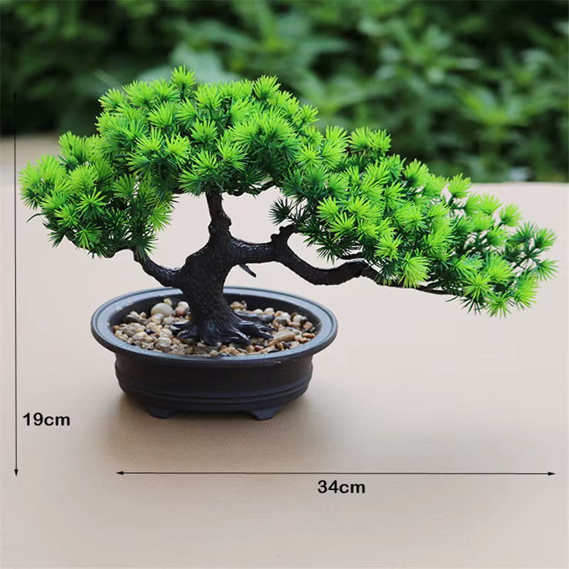 MINIDEAL Künstlicher Bonsai Zen Kiefer in Grün als Desktop Dekoration - Bild 4