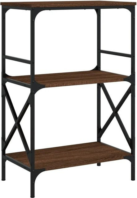 vidaXL Bücherregal im Industrial Design mit 3 Böden, Braun, B/T/H: 59 x 35 x 90,5 cm - Bild 1