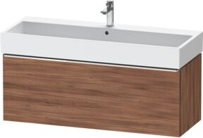 Duravit Waschtischunterschrank D-Neo wandhängend in Braun Matt mit einer Schublade, Breite: 118,4 cm, Tiefe: 44,2 cm - Bild 1