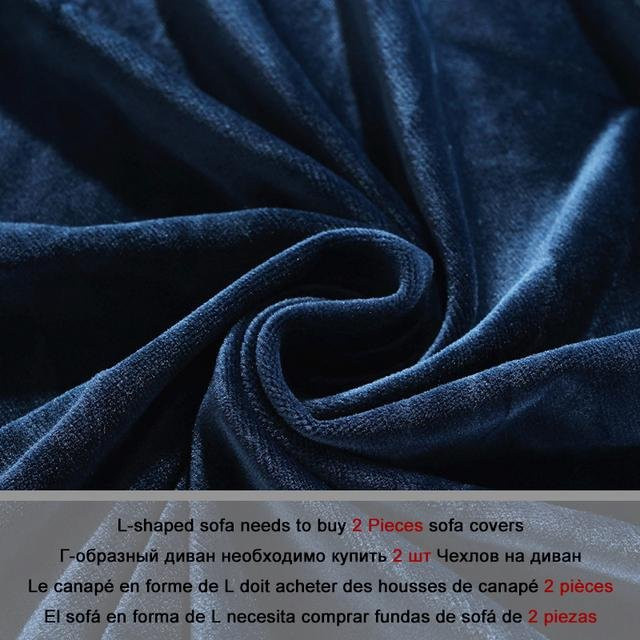 YZFZP L-förmiger Sofabezug aus Samt in Blau mit floralem Muster, elastisch und waschbar, Breite: 235-300 cm - Bild 1