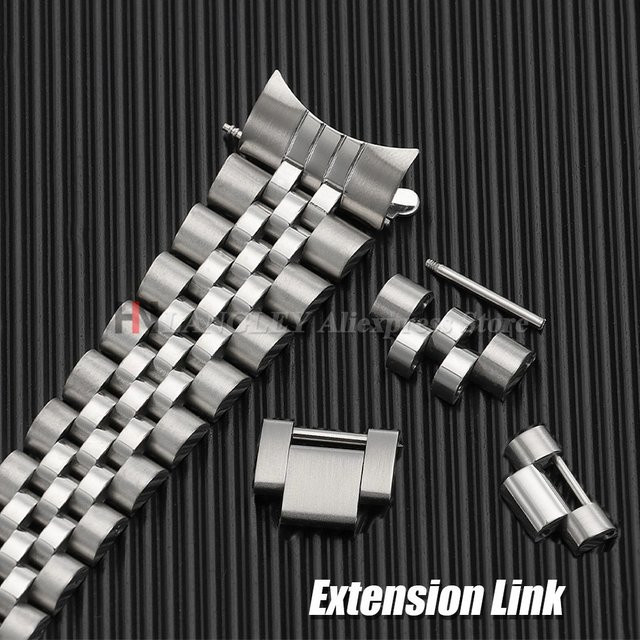 langley Uhrenarmband Verlängerungsglied, Edelstahl, Silber, Unisex - Bild 1