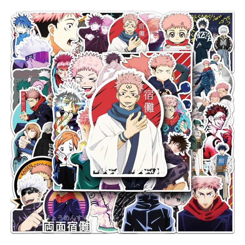 Jujutsu Kaisen Anime Aufkleber Set von CHIC STUDIO in Multicolor für Laptop Skateboard und Notizbuch - Bild 2