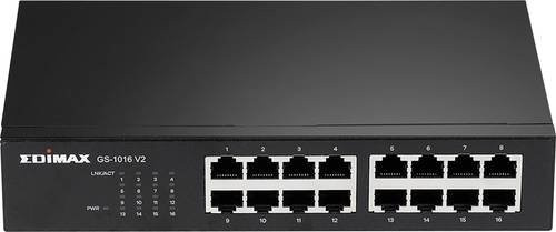 Edimax GS-1016 V2 Netzwerk-Switch mit 16 Ports, 10/100/1000 Mbit/s, Schwarz - Bild 1