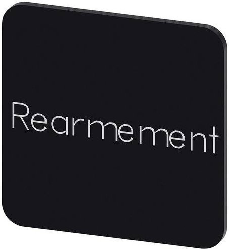Siemens Bezeichnungsschild quadratisch 3SU1900-0AF16-0GV0 Schwarz Weiß aus Kunststoff 10 Stück B x H: 22 x 22 mm - Bild 1