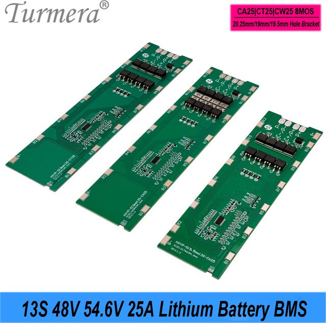 Turmera 13S Lithium-Batterie BMS Schweißbrett für 48V 54,6V 25A E-Bike und E-Scooter Akkus in Grün - Bild 1