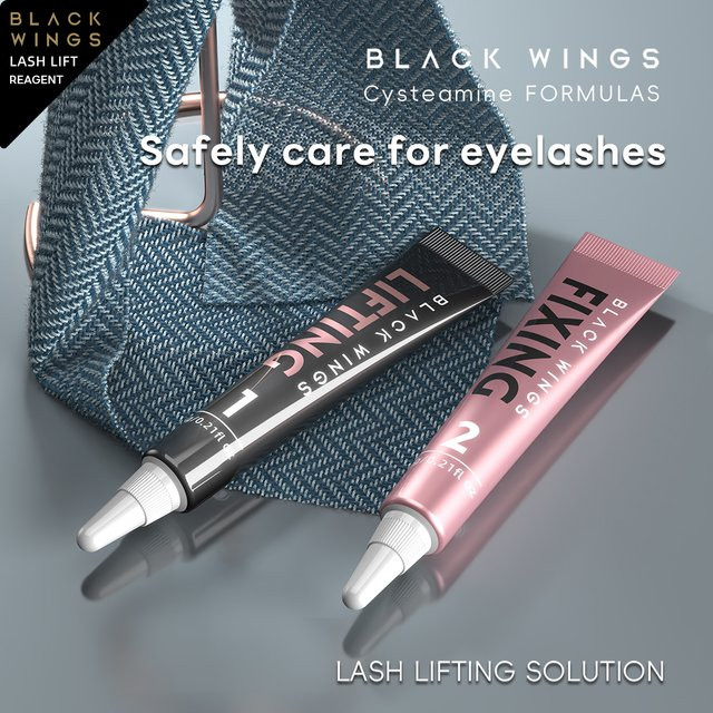 BLACKWINGS Keratin-Wimpern-Lifting-Set, Schwarze Feder, Unisex - Bild 1