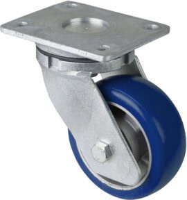 BS Schwerlastrolle RR100.B92.125 aus Aluminium in Blau mit Schraubbefestigung - Bild 1