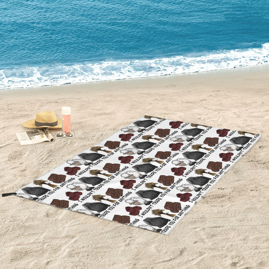 Creative Man Catan Strandtuch aus weicher Mikrofaser, weiß, B: 30 cm, H: 60 cm - Bild 3