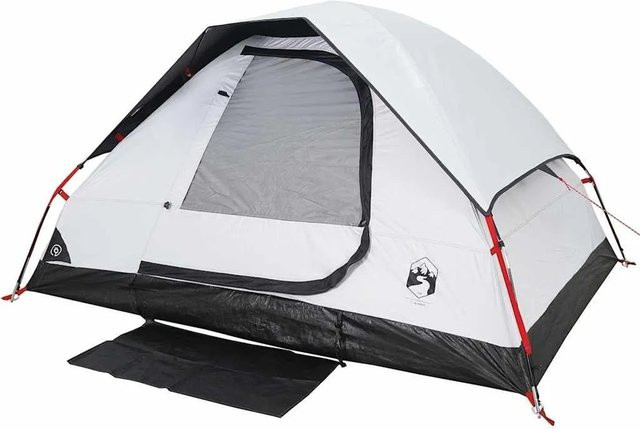 vidaXL Kuppel-Campingzelt für 2 Personen in Weiß und Dunkelblau, wasserdicht, Modell 94776 - Bild 1