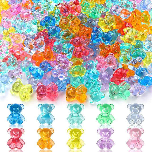 Wucifang Bags Mini-Harzbären in Blau als niedliche Miniatur-Tierfiguren für DIY-Dekorationen und Feengärten - Bild 1
