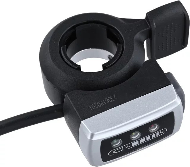 MEROCA DX Daumengas mit Batteriestandsanzeige für Elektrofahrräder in Gelb und Braun - Bild 1