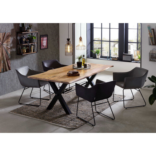 SIT Stuhl-Set SIT&CHAIRS in Grau mit Stoff und Metall, B/H/T: 56 x 82 x 61 cm - Bild 3