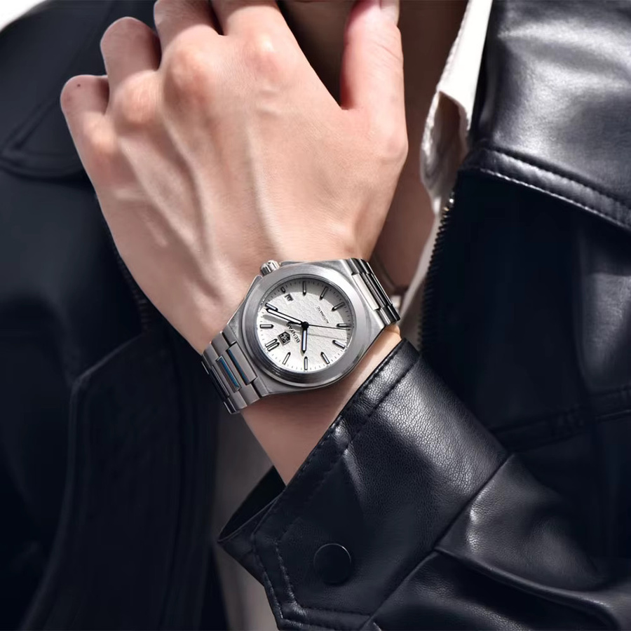 Benyar Automatik-Armbanduhr, Edelstahl, Schwarz, Herren - Bild 3