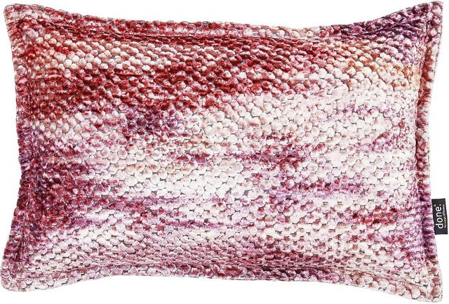 DONE Kissenhülle Glam Colour in Pink und Multicolour aus Samt mit grafischem Design - Bild 1