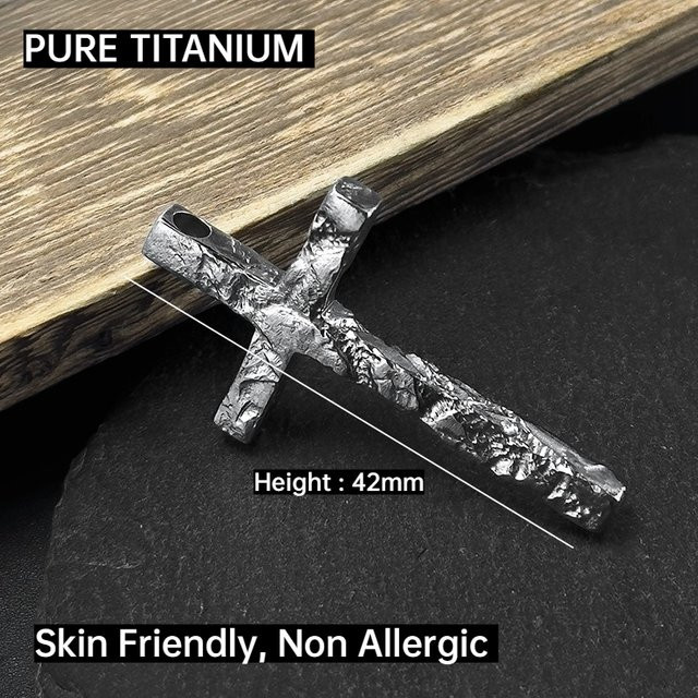 Kreuz-Anhänger Titan, Silber, Unisex - Bild 1