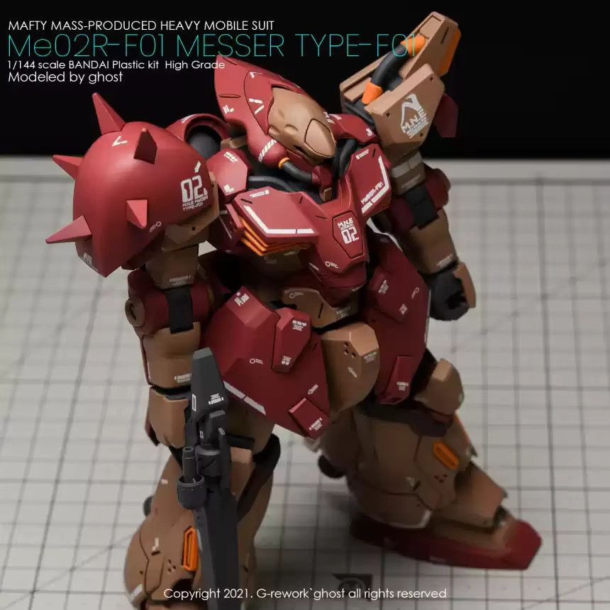 YAN Fluoreszierende Wasserschiebeaufkleber für HGUC Me02R-F01 MESSER TYPE-F01, Zubehör - Bild 3