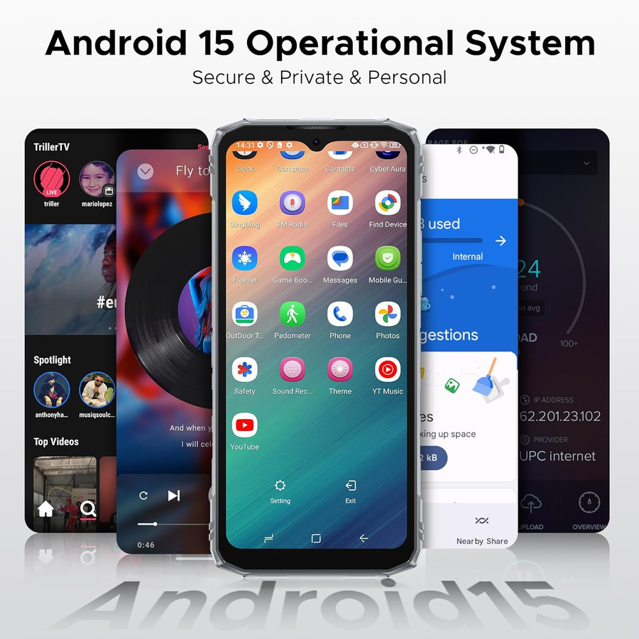 DOOGEE Blade10 PRO Smartphone mit 256 GB Speicher, 6,56 Zoll Display, 50 MP Kamera, 6150 mAh Akku und Android 15 in Rot - Bild 6