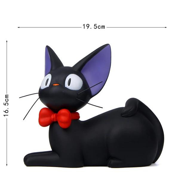 Kreative schwarze Katze Spardose aus Vinyl mit Kaugummi-Aufbewahrung und Handkurbel zur Dekoration - Bild 5
