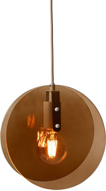 it´s about RoMi Toledo Pendelleuchte in Bernstein mit Gold/Messing-Elementen und Glas - Bild 1