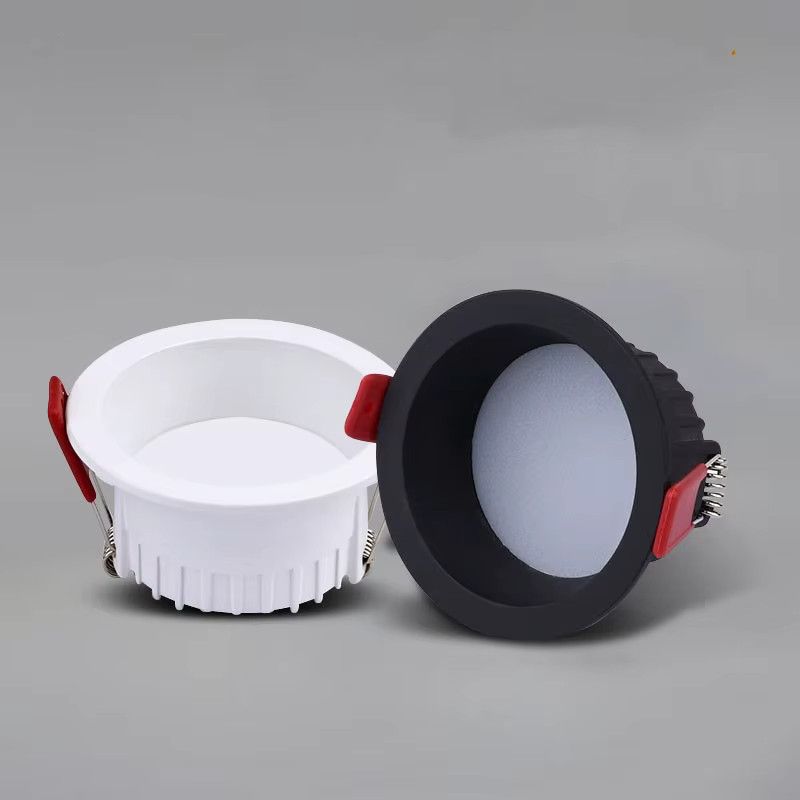 Runde blendfreie LED-Einbaustrahler mit integrierter SMD2835 LED, 10 W, Warmweiß (3000-3500K), Deckenleuchte für die Innenbeleuchtung, Lochgröße: 7 cm - Bild 2