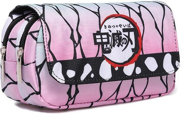 TOMTOP JMS Federmäppchen aus Segeltuch in Pink mit großem Fassungsvermögen und doppellagigem Design, B: 20,0 cm, H: 20,0 cm, T: 7,5 cm - Bild 1