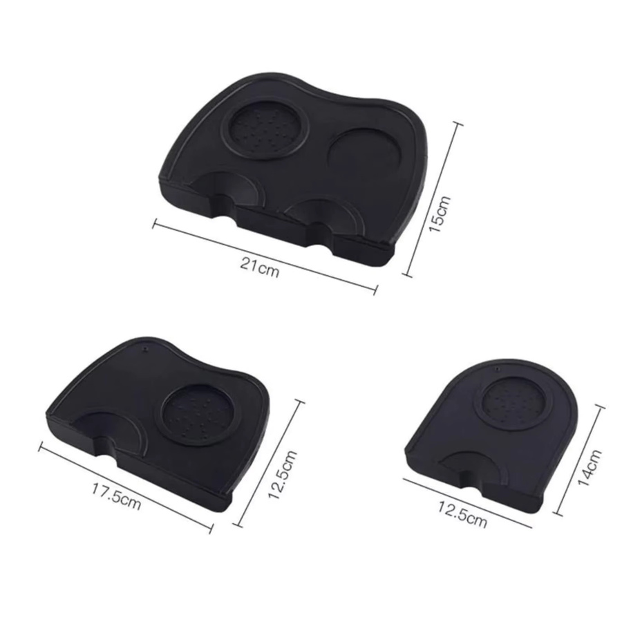TIME OWNER Espresso Kaffee Tamper Matte aus Silikon, Schwarz, Anti-Rutsch Pad für Barista Zubehör - Bild 2
