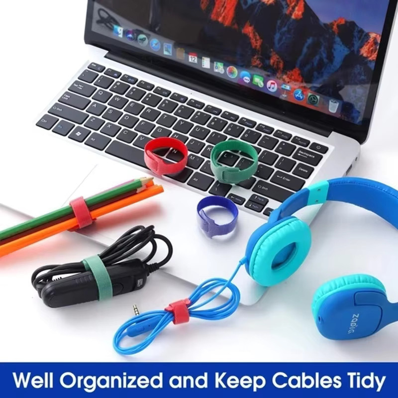 Kabel-Organizer in Schwarz zur Kabelverwaltung und als Kabelwickler für dein Telefonzubehör - Bild 2