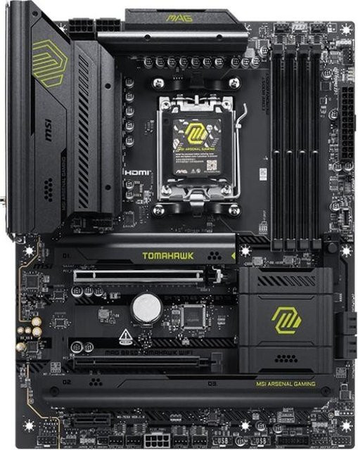 MSI MAG B850 TOMAHAWK WIFI Mainboard ATX Sockel AM5 DDR5 mit WiFi 7 und 5GbE LAN in Schwarz - Bild 2