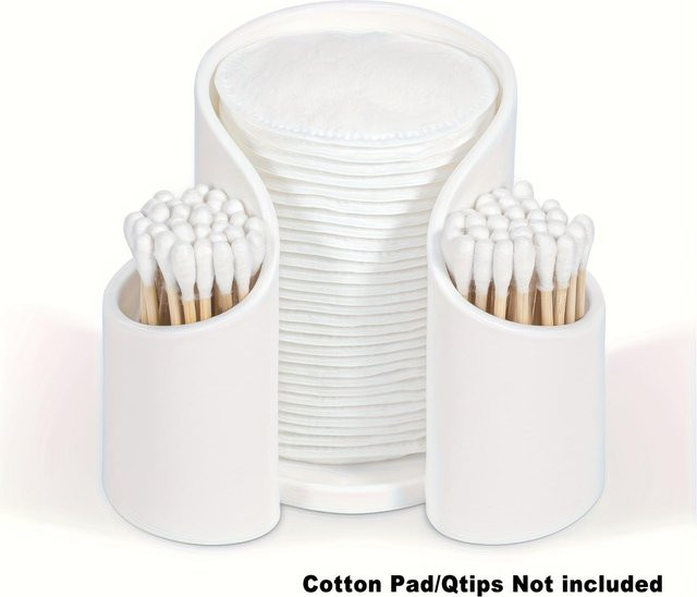 MGB Badezimmer Aufbewahrungsorganisator in Weiß für Pads und Zahnseide sowie Make-up-Zubehör - Bild 1