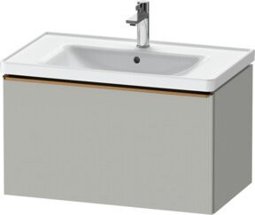Duravit Waschtischunterschrank D-Neo wandhängend in Grau matt, B: 78,4 cm, T: 45,2 cm, H: 44,0 cm - Bild 1