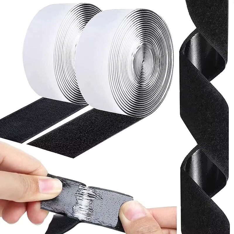 MagicTape selbstklebender Klettverschluss aus Nylon in Schwarz-Weiß, 10 m Länge - Bild 2