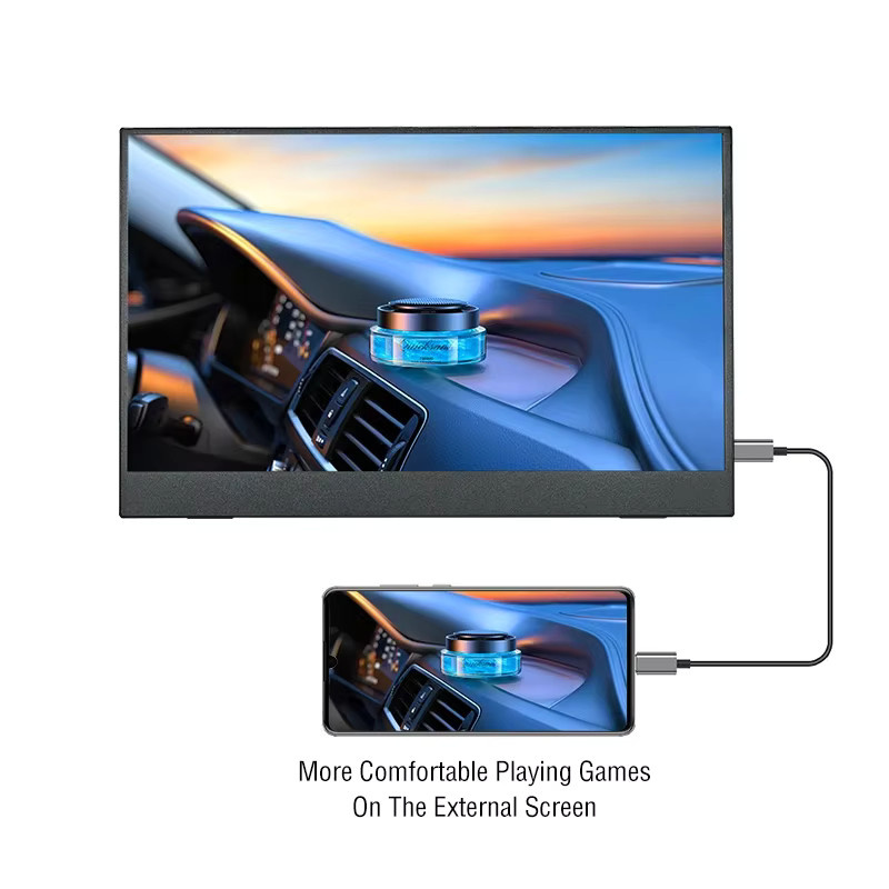 Anmite Tragbarer 16 Zoll Touchscreen-Monitor mit 2,5K Auflösung, 144Hz, 16:10, 100% sRGB und 500 cd/m², Schwarz - Bild 4