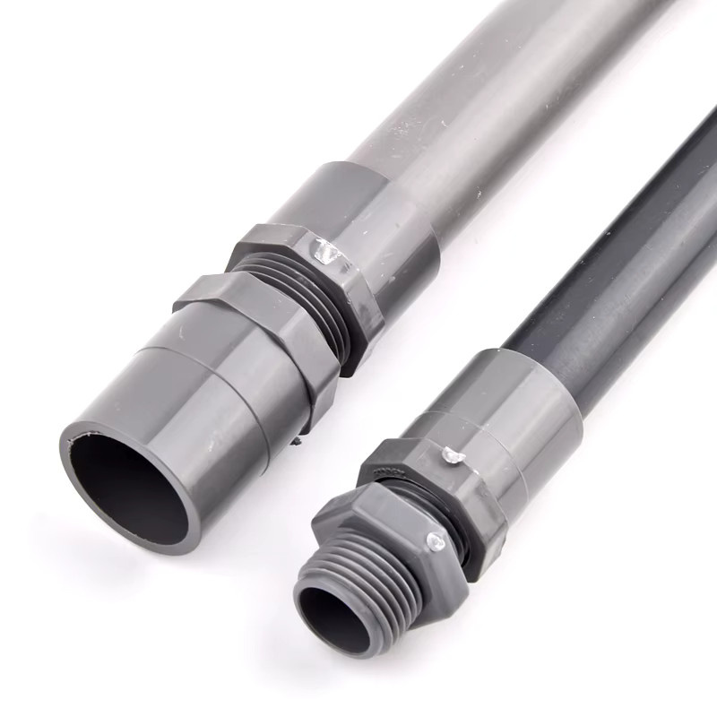 SgooHan 2er-Set PVC Gerade Gewinde Stecker in Grau für Aquarium und Gartenbewässerung, Durchmesser: 32 mm - Bild 4