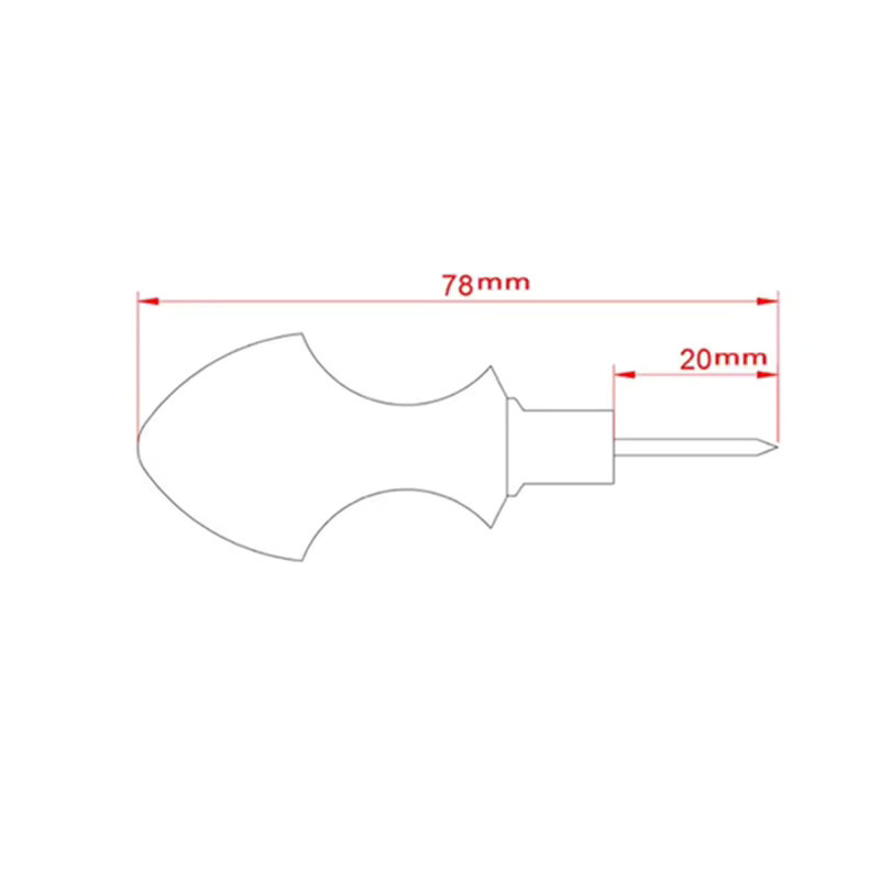 Migu Leder-Nähkegel mit kurzem Holzgriff und abnehmbarer HSS-Nadel in Braun als DIY-Ahle für handgefertigte Lederarbeiten - Bild 2