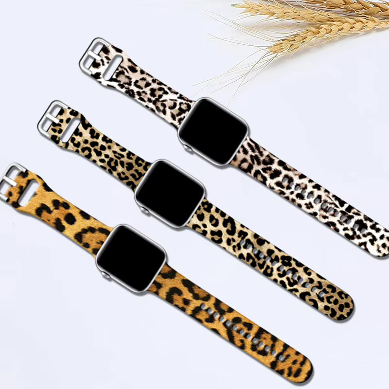DLIBAND Uhrenarmband Silikon, Leopardenmuster, Bunt, Unisex - Bild 4