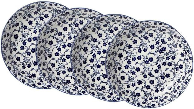 Ritzenhoff & Breker Suppenteller Royal Sakura aus Porzellan, 4er Set, Blau-Weiß, Durchmesser: 20,5 cm - Bild 1