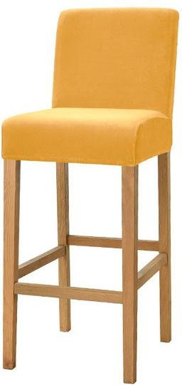 Elastischer Samtstoff Barhocker Stuhlbezug aus Stretch-Spandex in Gold - Bild 1