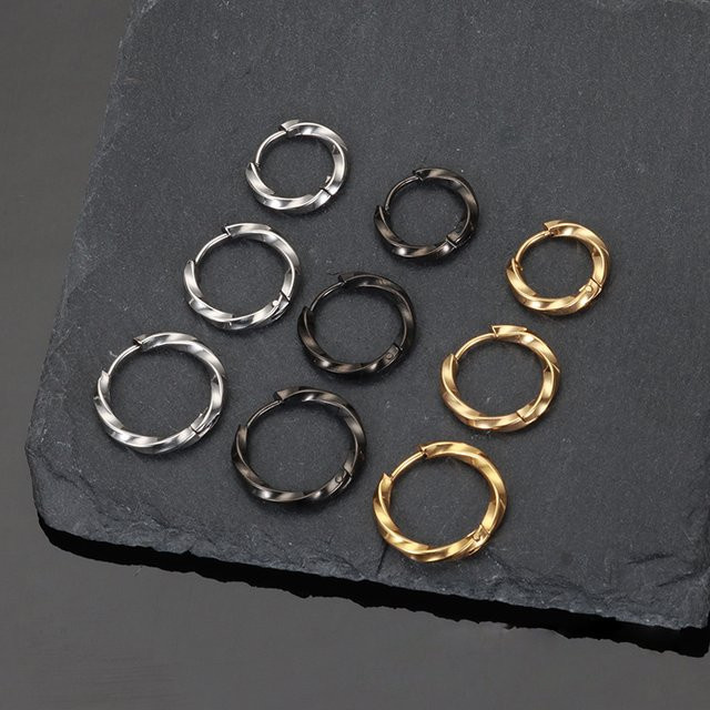 SMYXY Creolen Edelstahl, Spirale, Damen - Bild 1