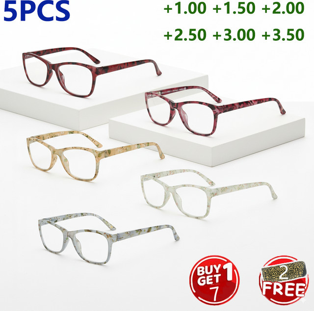 TWOOO Lesebrille, quadratisch, Vollrand, Kunststoff, mehrfarbig, braun - Bild 1