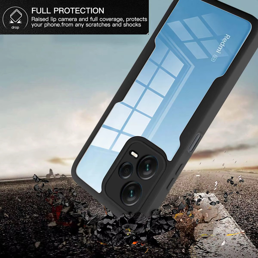 Xiaomi Handyhülle 360 Grad Vollschutz Anti-Schock und Anti-Fall für Redmi Note 12, Redmi Note 11 Pro Plus, Redmi Note 12S und Redmi Note 11S in Schwarz oder Blau - Bild 3