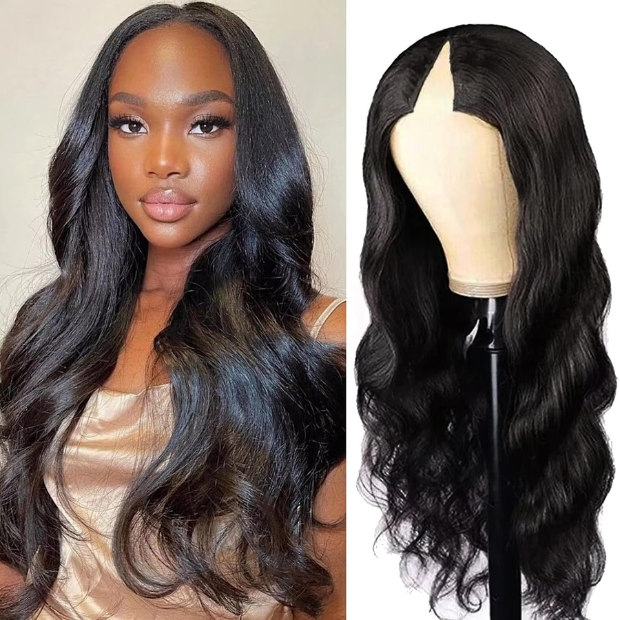 Ruinafen V-Part Perücke, Echthaar, Body Wave, Damen - Bild 8